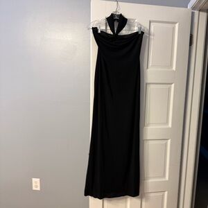 David Meister Black Halter Gown size 10.